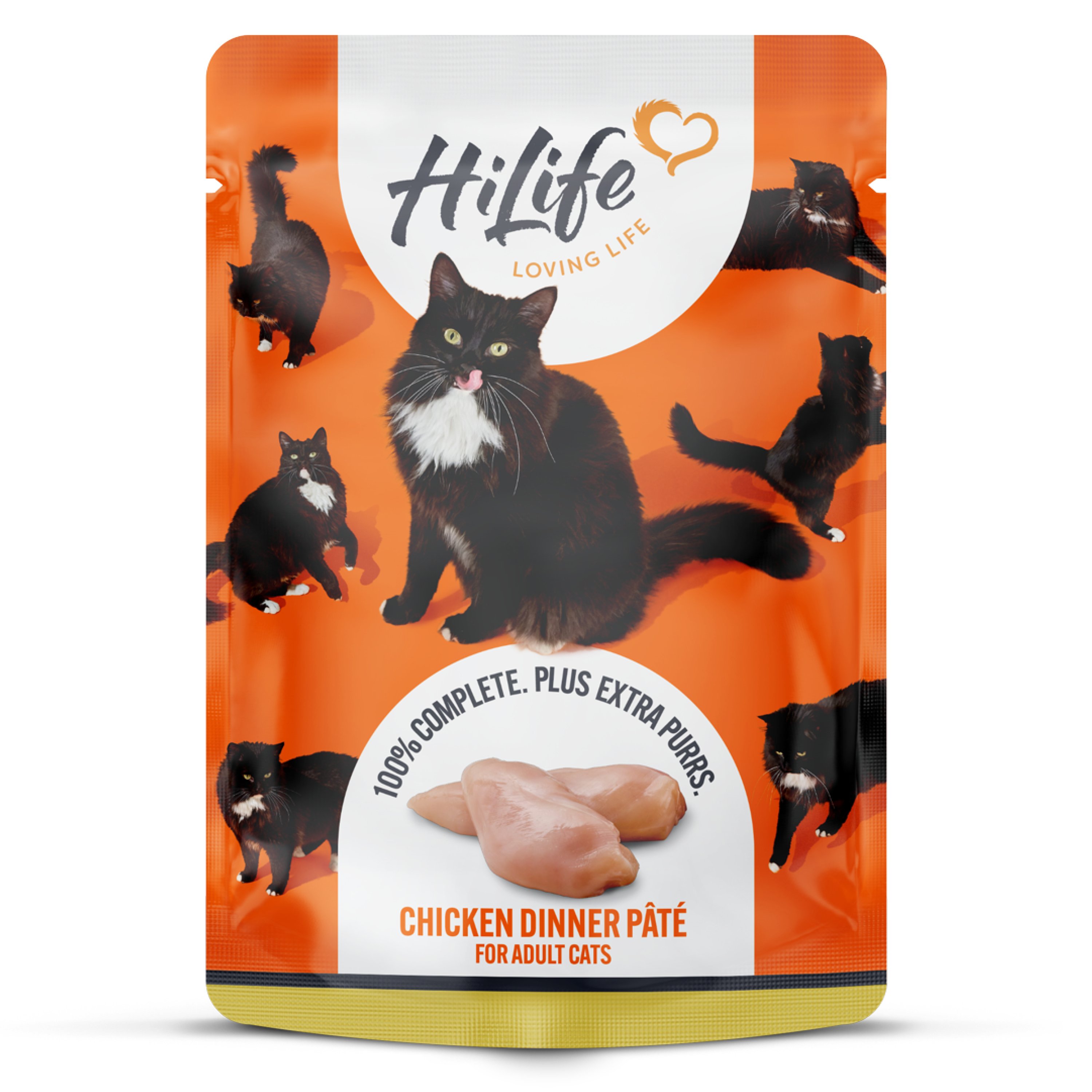 HiLife Cat Chicken Dinner Pate Pouch 18 x 70g