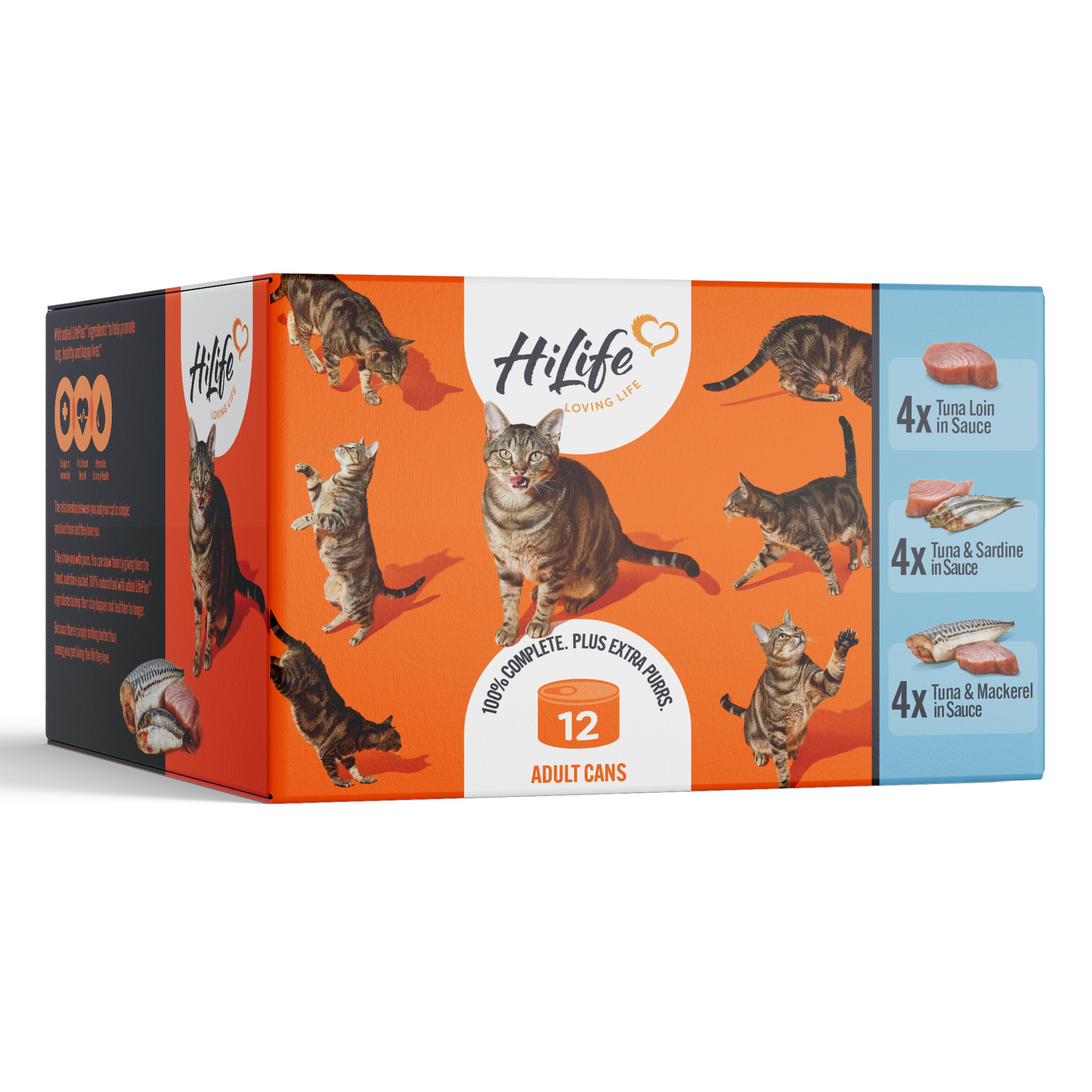 HiLife Cat Tuna Recipes in Sauce Tins 4 x 12 x 70g