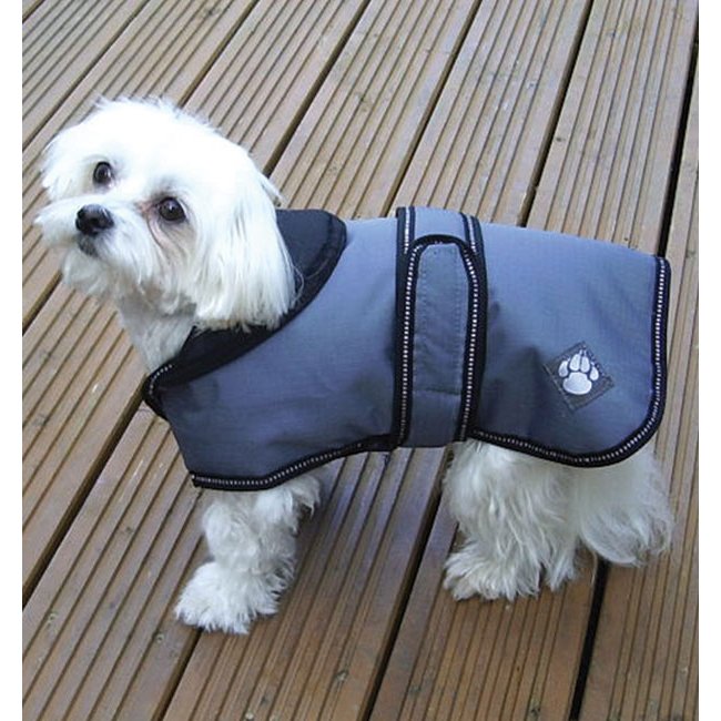 Danish Designs Luxury Dusty Blue Dog Coat 65cm