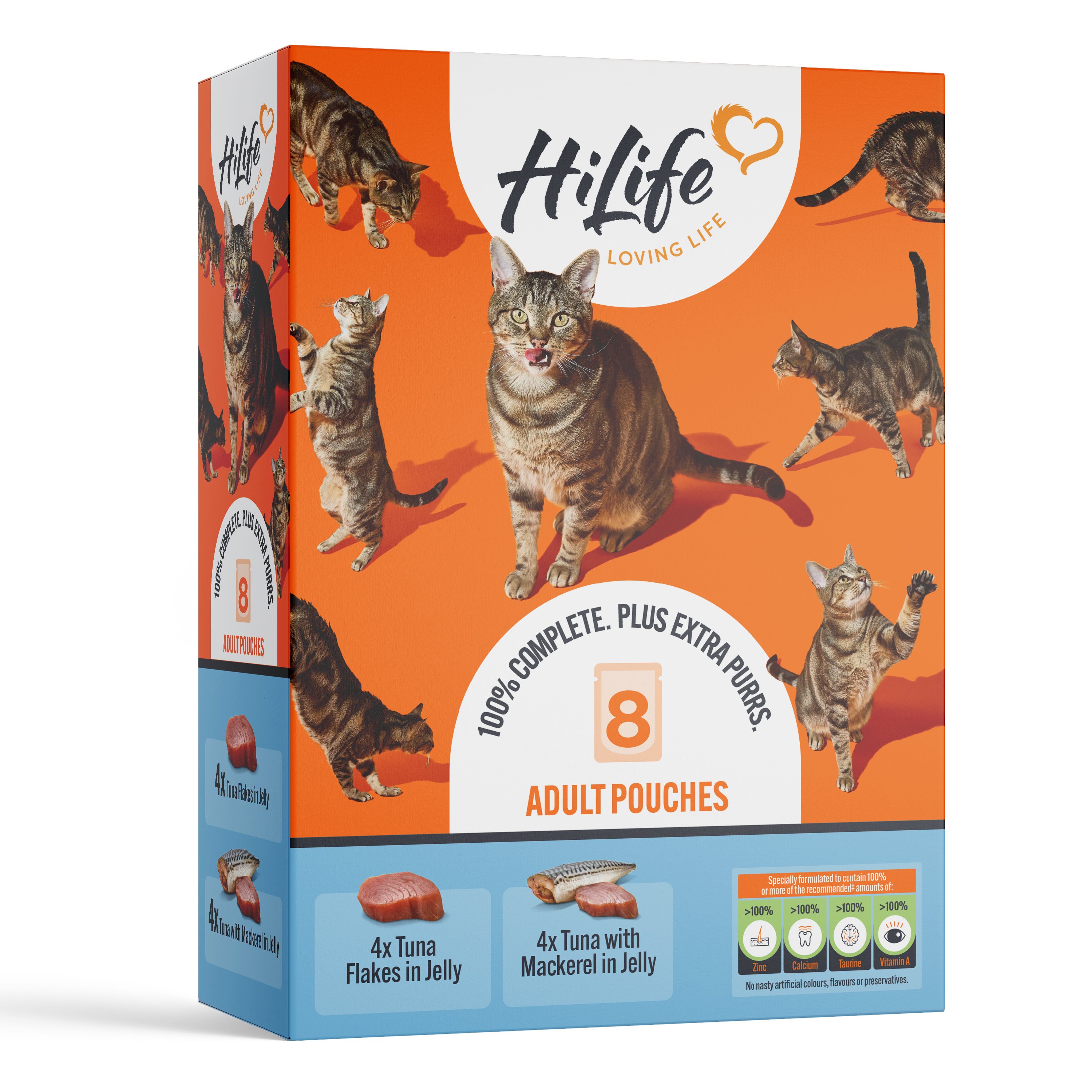 HiLife Cat Tuna Recipes in Jelly Pouch 4 x 8 x 70g