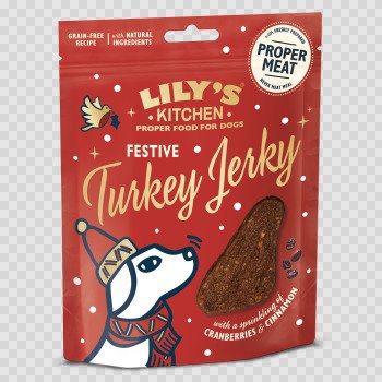 Lily's Kitchen Xmas Dog Festive Turkey Jerky Treats 8 x 70g