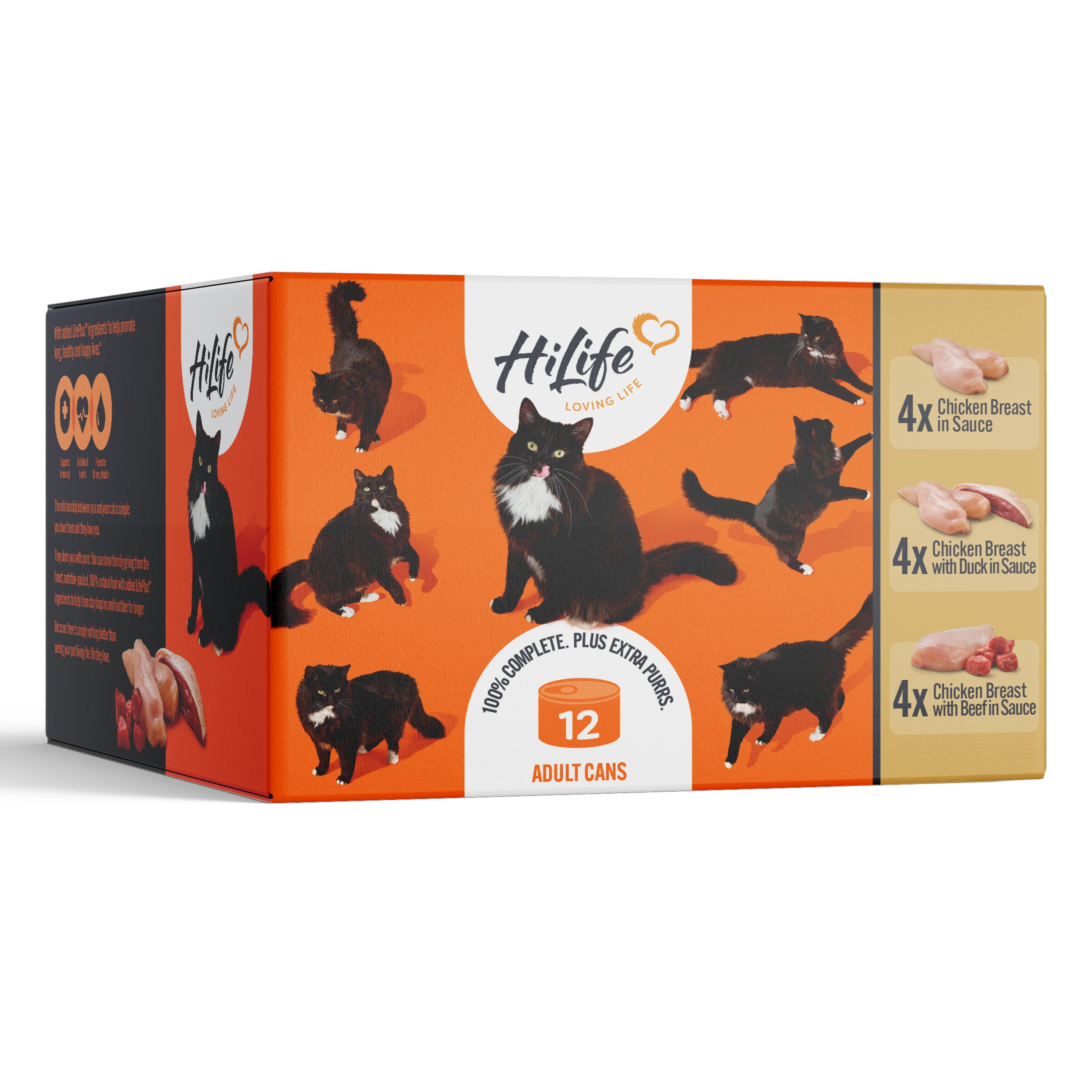 HiLife Cat Chicken Recipes in Sauce Tins 4 x 12 x 70g
