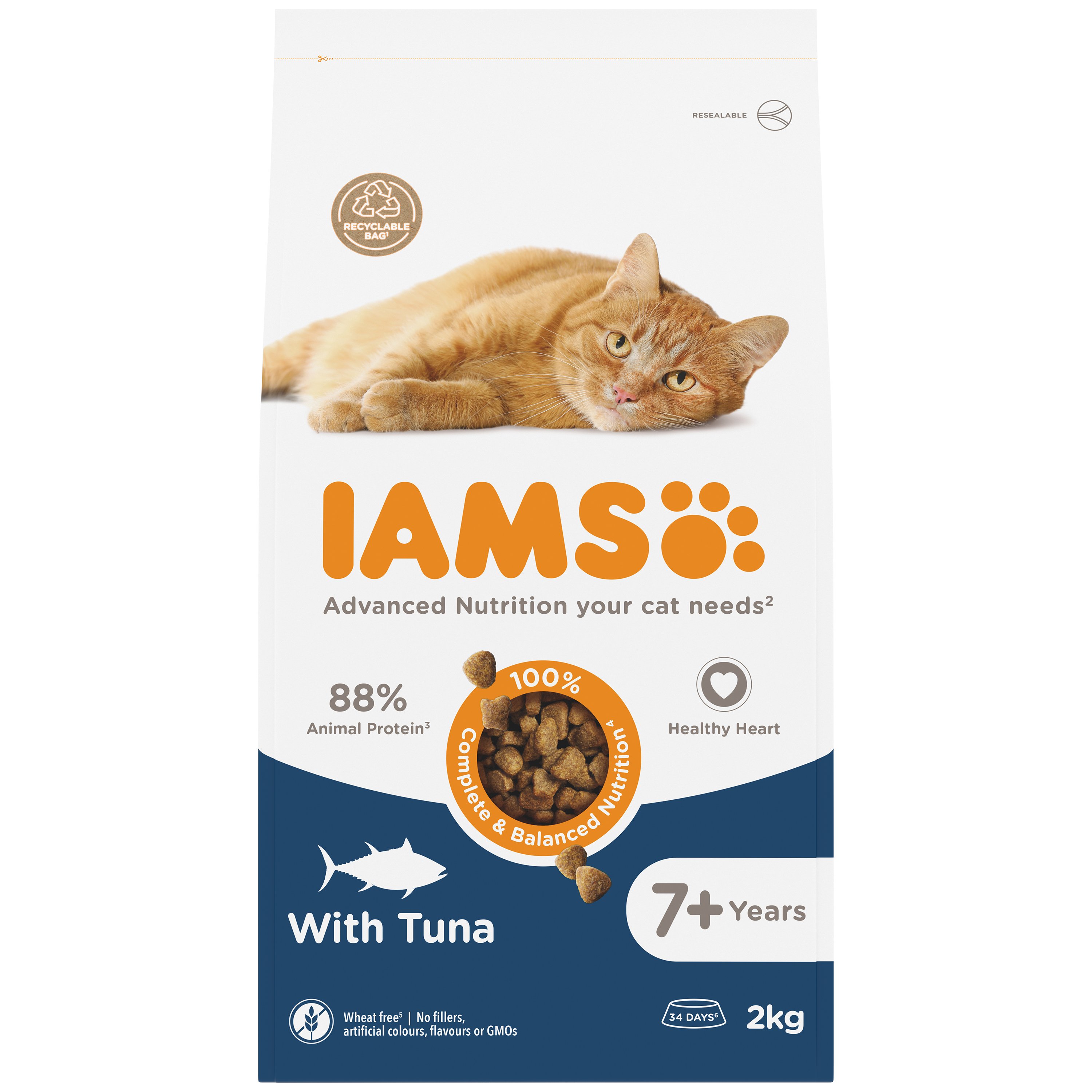 Iams Cat Senior with Tuna 2 x 2kg